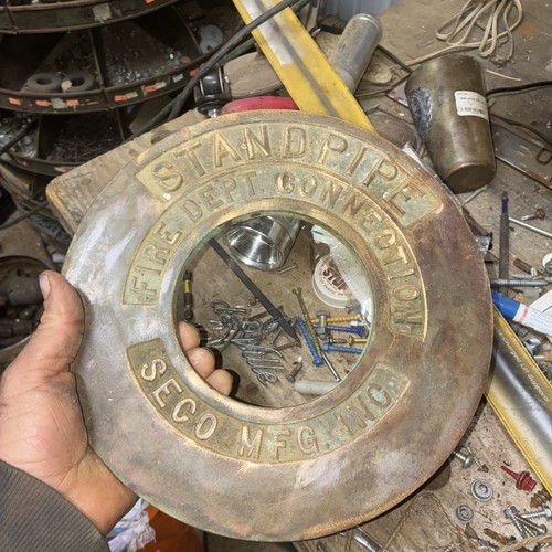 Vintage brass standpipe - vintage, fire