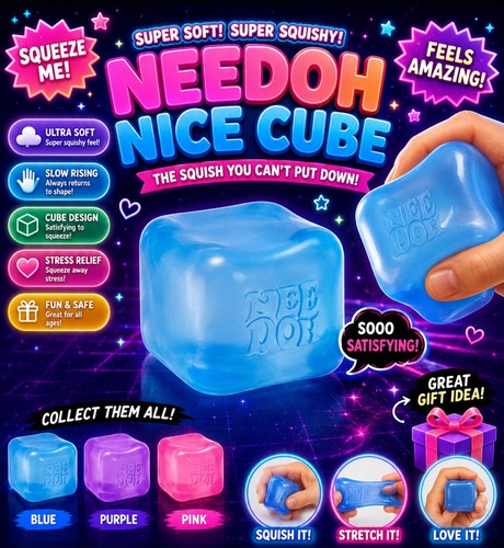 Needoh nice cube squishy - needoh,