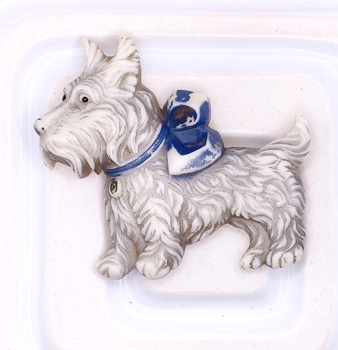 Scottie westie dog brooch - scottie,