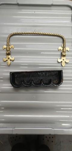 Antique cast iron brass - iron, pew