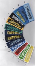 Swimming School Sports Flash Badge Patch 7.3 x 2.3cm 