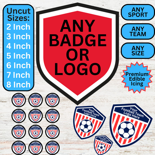 Football logo badge - badge, edible