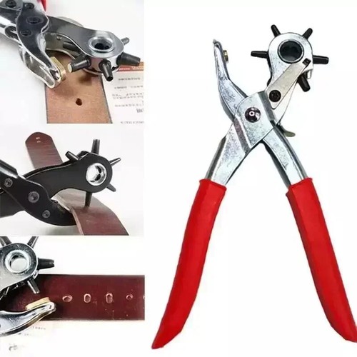 Leather hole punch pliers - leather,
