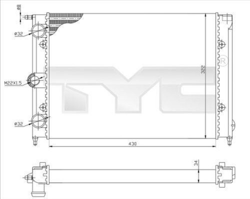 Radiator tyc fits - radiator, derby