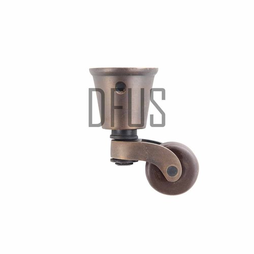 Solid brass castors cup - solid,