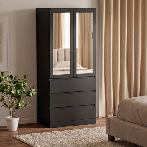 Sale denver large black door - black, 2