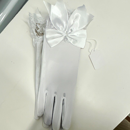 Women white wrist satin - white,