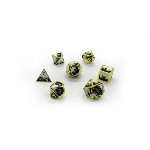Metal black and gold metallic - and,