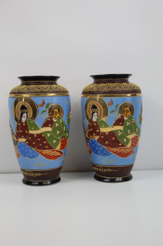 Pair vintage japanese satsuma - vintage,