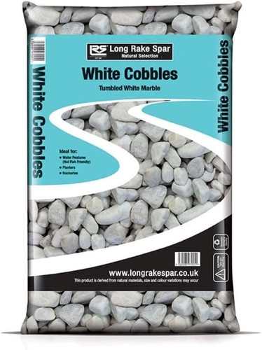 20kg bag white cobbles - 20kg, of