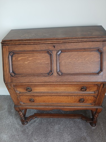Antique wooden bureau writing - antique,