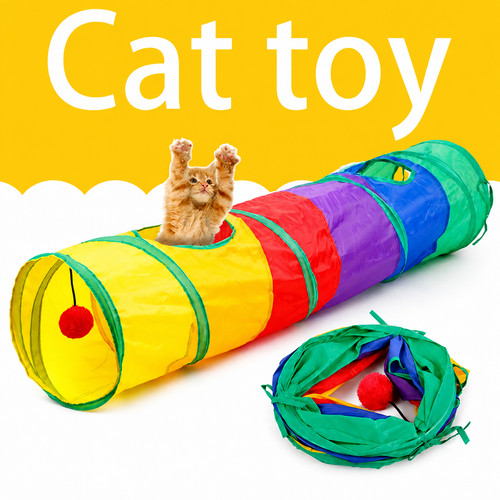 Pet cat tunnel toy - pet, rabbit