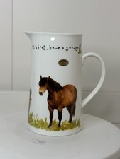 LESSER & PAVEY LEONARDO COLLECTION JENNIFER ROSE JUG / VASE MARE & FOAL & QUOTE