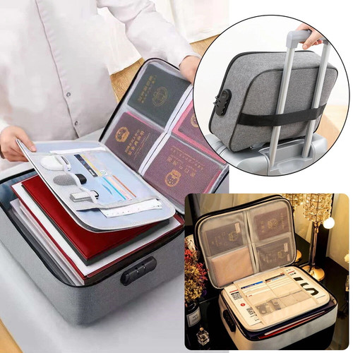 Fireproof document box with - document,