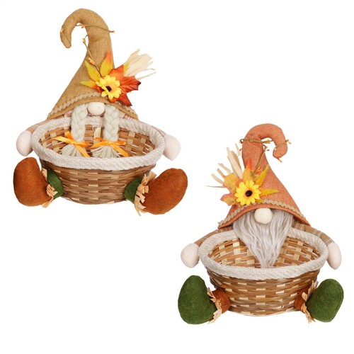 Sitting scarecrow basket - sitting,