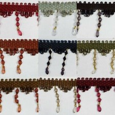 75mm Beaded Tassel Trim Braid