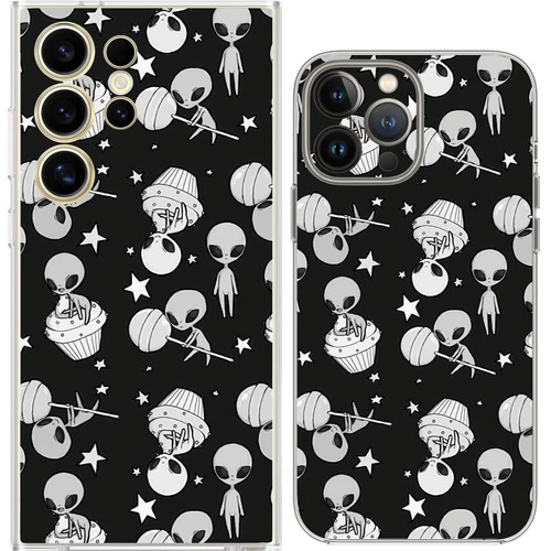 Kawaii grey alien ufo - kawaii,