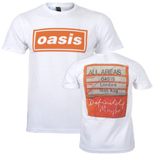 Official Oasis T Shirt Definitely Maybe AAA Pass New White S M L XL XXL