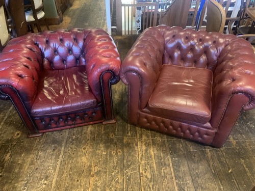 Pair red leather club - red,