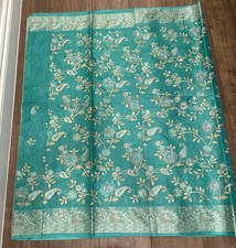 Pure Silk Banarasi Saree India Exquisite Quality Green Gold embroidered New