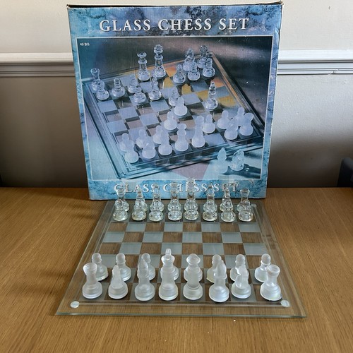 Vintage glass chess - vintage, with