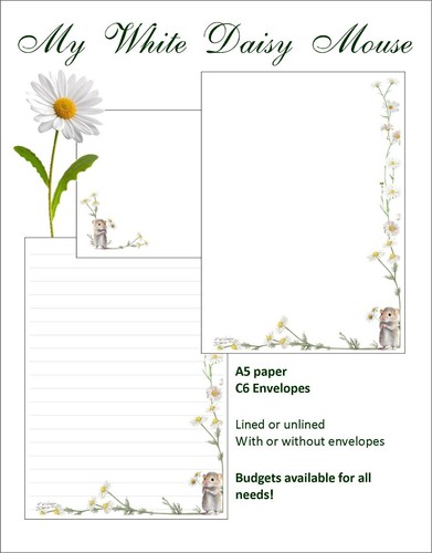 White daisy mouse a5 - white,
