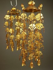 JAPANESE VINTAGE H26cm 10.2" BRASS METAL YORAKU BUDDHIST SHRINE ALTER DECORATION