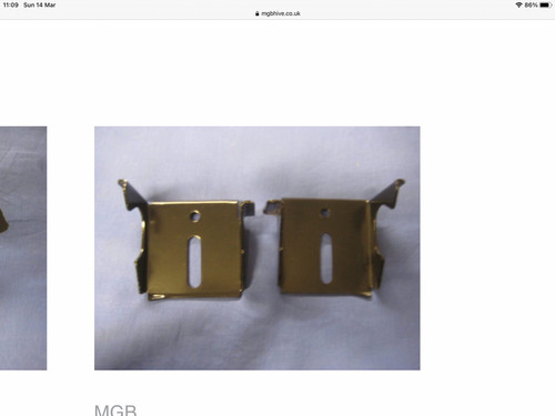 Pair mgb rubber - mg, bumper