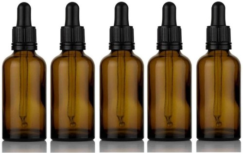 Amber glass bottle - amber,