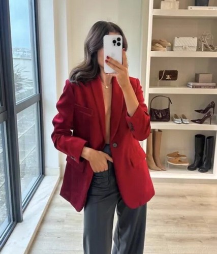 New zara 2023 red fitted - zara,