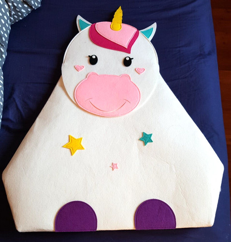Unicorn felt hanging nappy - hanging,
