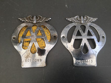 Vintage 1960 And 1962 AA  Car Badges , Grill badges  No 7B88313 & 6C15088