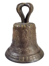 Antique Spanish Mexican Mission Church Bell Bronze Heavy  7" Tall