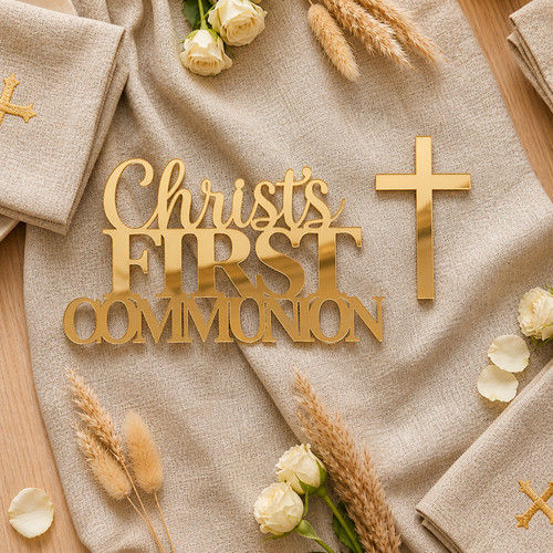 First communion cake - first, topper