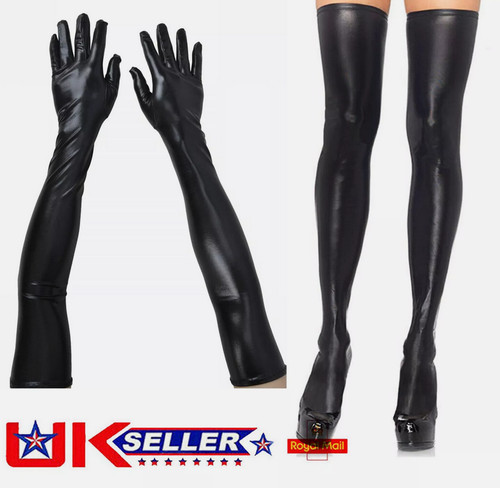 Pvc leather long - long, socks