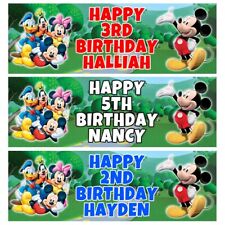 MICKEY MOUSE CLUBHOUSE Personalised Birthday Banners - Mickey Mouse Banners