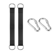2Pcs Tree Swing Straps Hanging Kit with 2 Carabiners Single Bar Extension7740