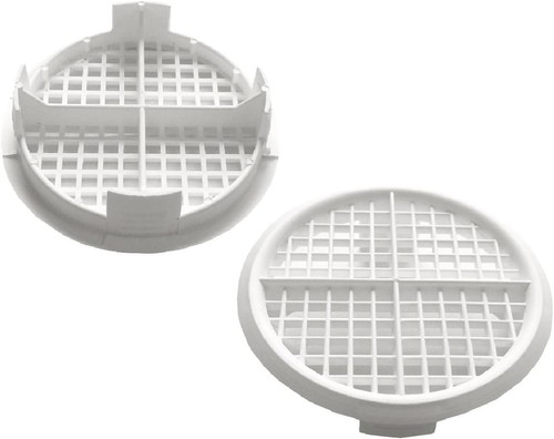 White plastic 70mm round - white,