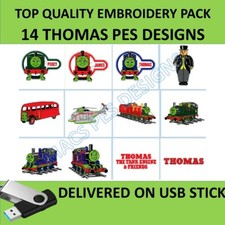 Thomas the tank engine PES designs Machine Embroidery files on USB brother pack