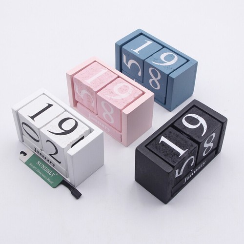 Wooden desktop block calendar - desktop,