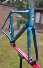 COLNAGO C64 SIZE 52S BLUE ICE FRAMESET LAST WITH ERNESTO AUTOGRAPH DISC BRAKES