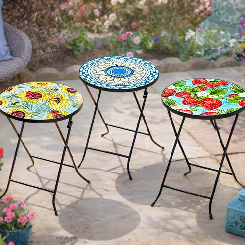 Folding garden bistro tables - garden,