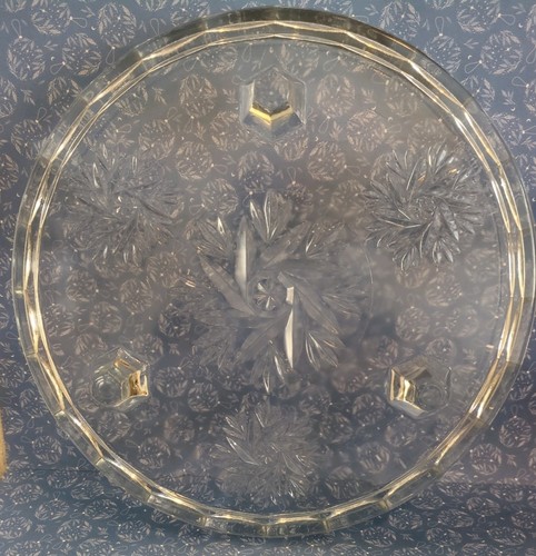 Vintage art deco glass cake - vintage,
