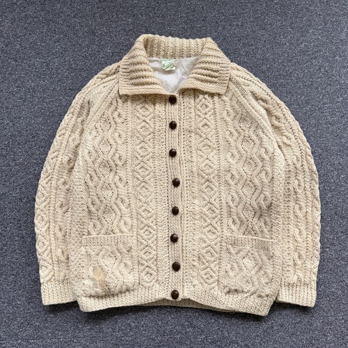 Vintage aran knit jumper - aran,