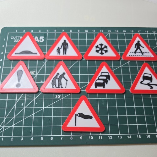 Road signs toy printed - road,