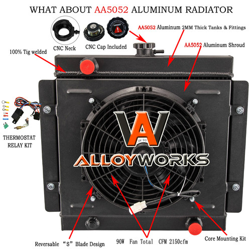 3row radiator shroud fan relay - fan,