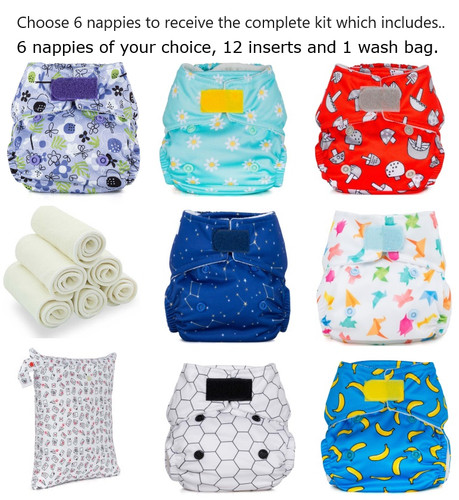 Reusable nappies bundle - reusable,