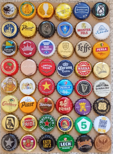 World mixed beer 48pcs cap - mixed,