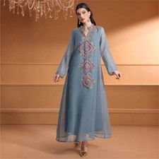 Islamic Embroidery Robe Dress