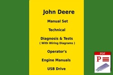 John Deere 5055E 5065E 5075E Tractor Technical & Diagnosis Tests Manual Set USB